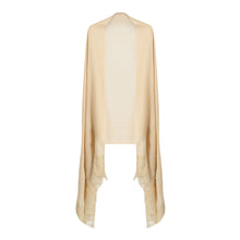 Load image into Gallery viewer, Scallop - Beige w/ Beige Lace Shawl