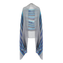 Load image into Gallery viewer, QMS18-008 - Blue/Grey Cashmere Shawl