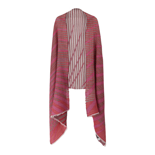 QMS 18-012 Pink Red Cashmere Shawl