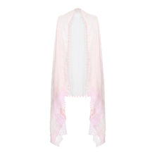 Load image into Gallery viewer, Pom Poms - Lurex w Lace - Baby Pink Shawl